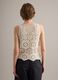 Beige pure cotton crochet tank top_3