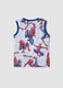 Multicolour pure cotton child's vest with Spiderman prints_1