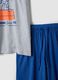 Men's grey short cotton pyjama set with Peanuts print, regular fit_5