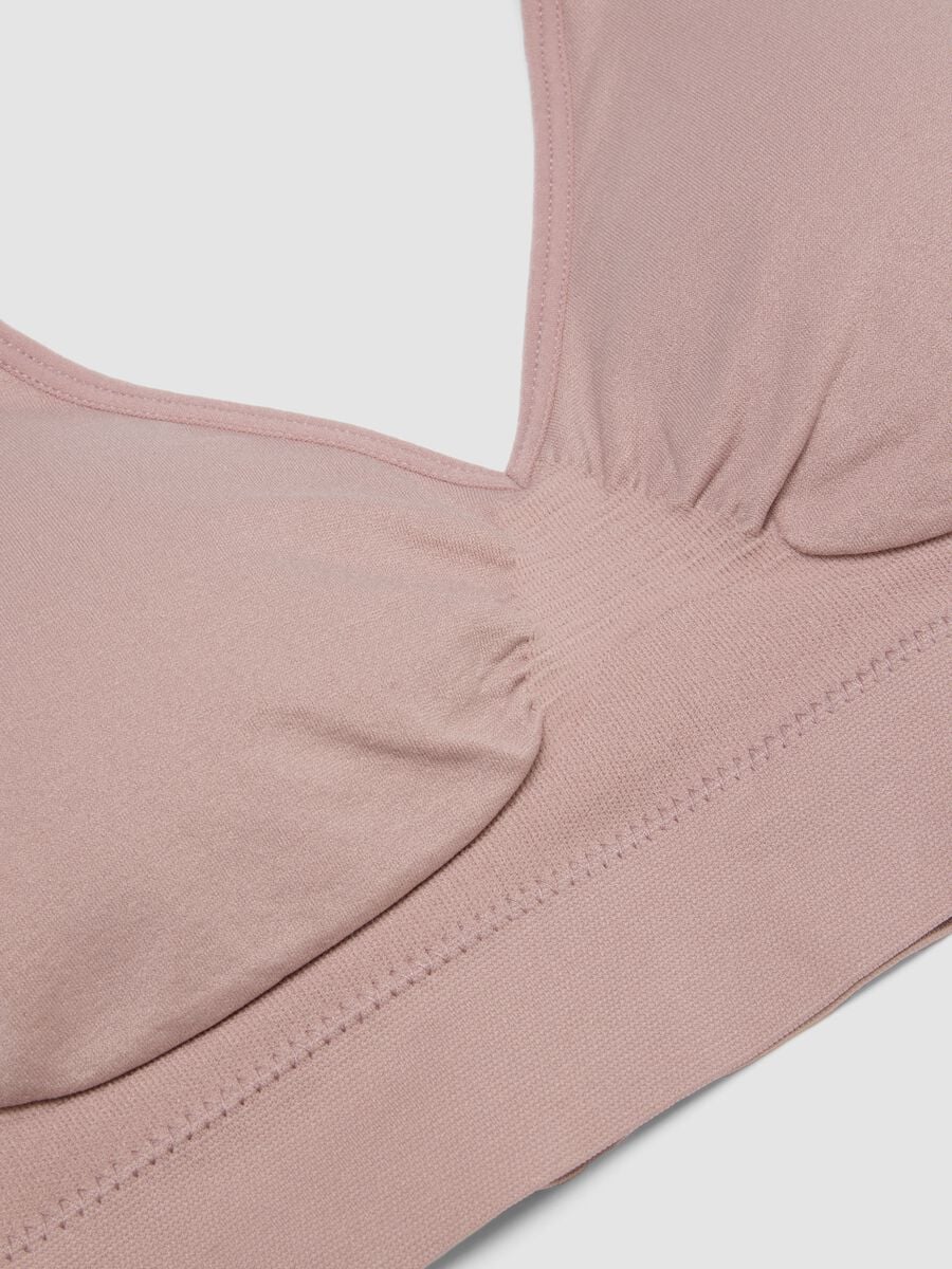 Pink stretch-fabric bra with removable padding_5