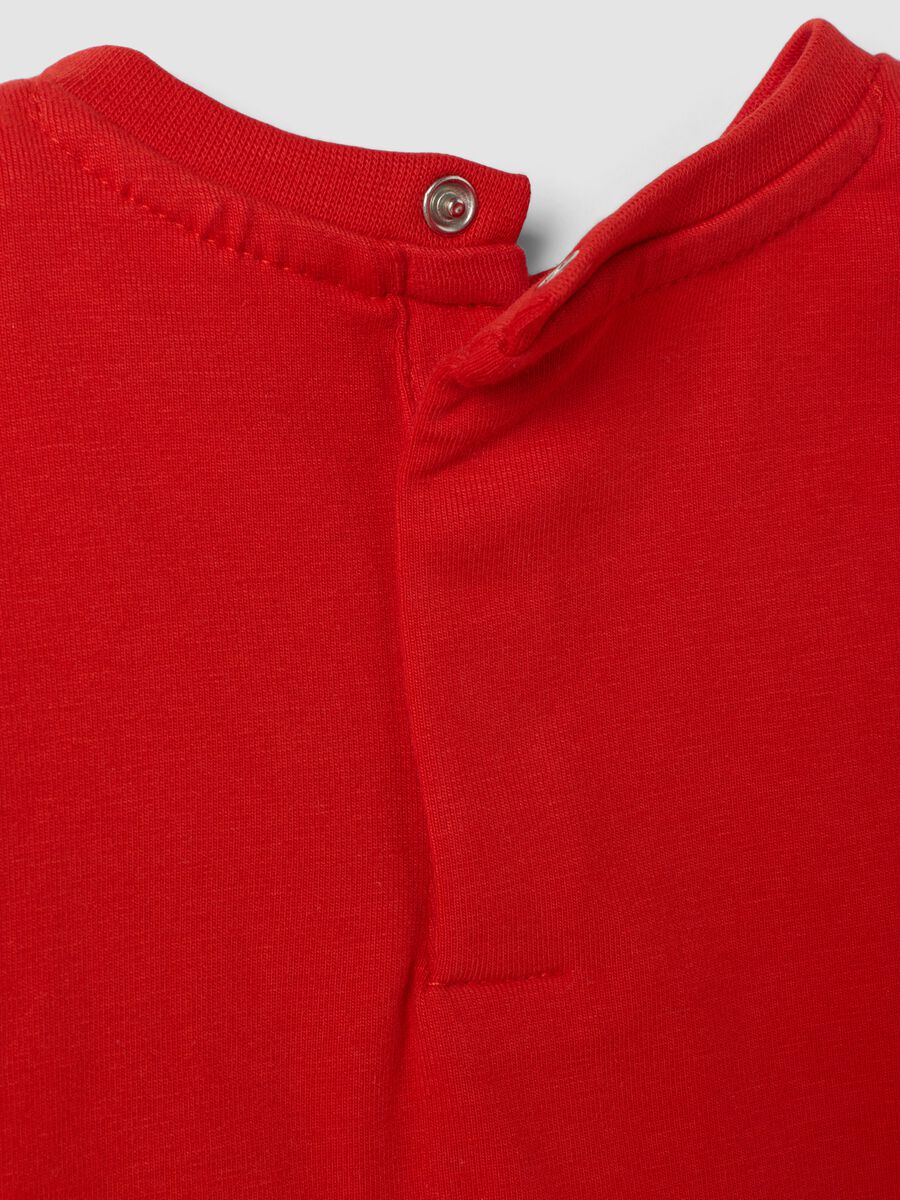 Camiseta roja de punto jersey de algod&oacute;n el&aacute;stico con estampado Ducati_3