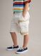 Multicolour stretchy cotton cargo shorts for kids with a baggy fit_2