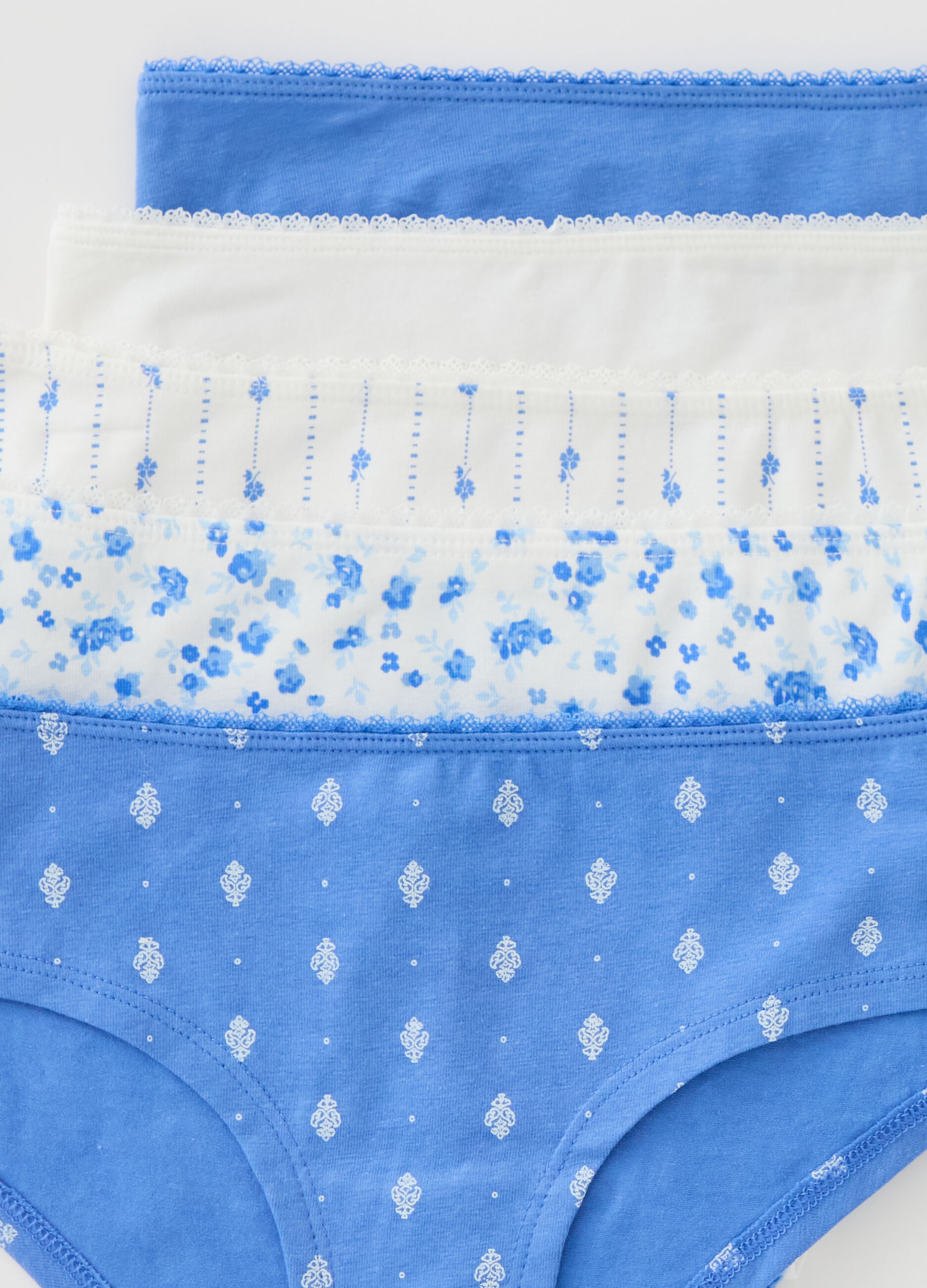 Five-pack French knickers with pattern
