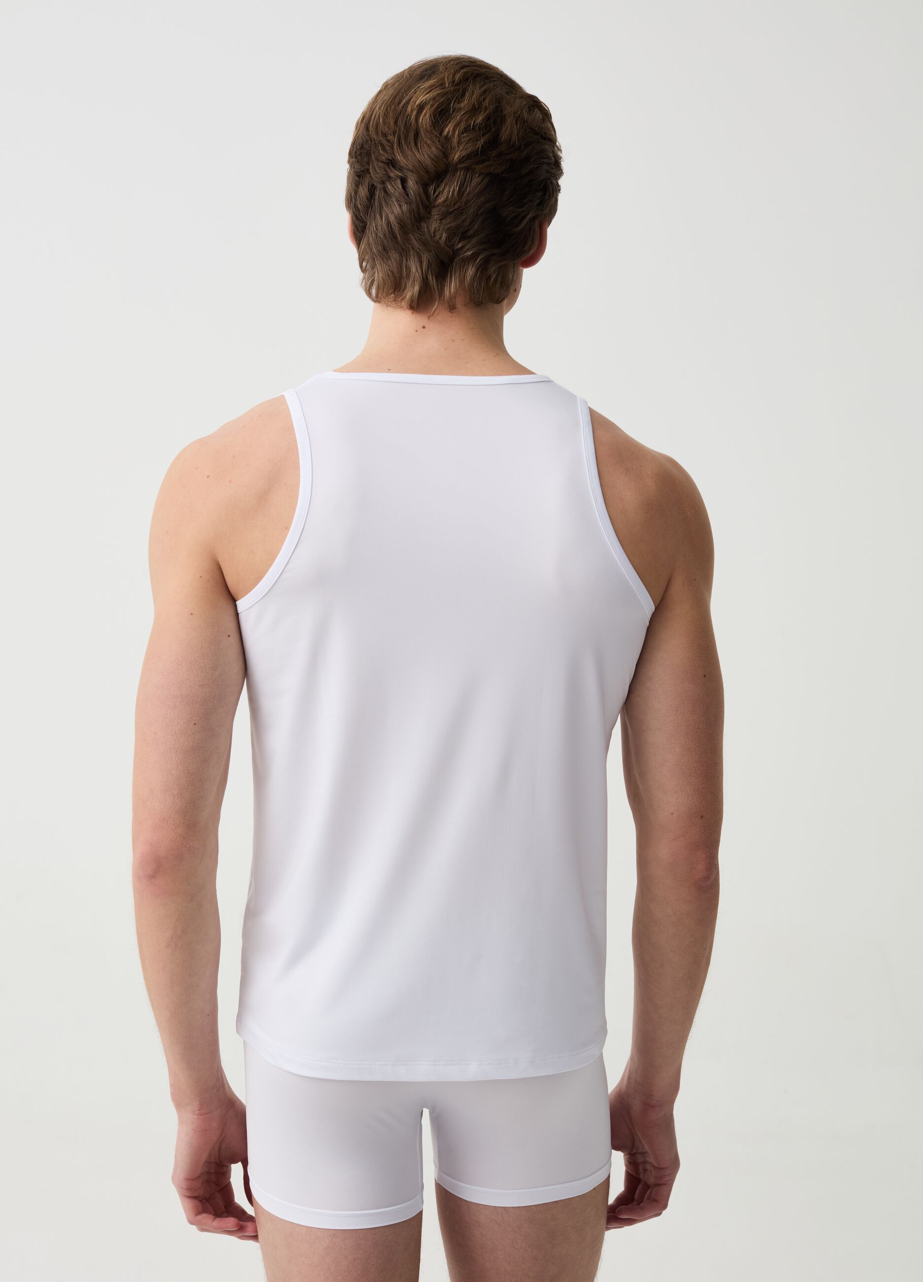 OVS Tech two-pack racerback vests in microfibre