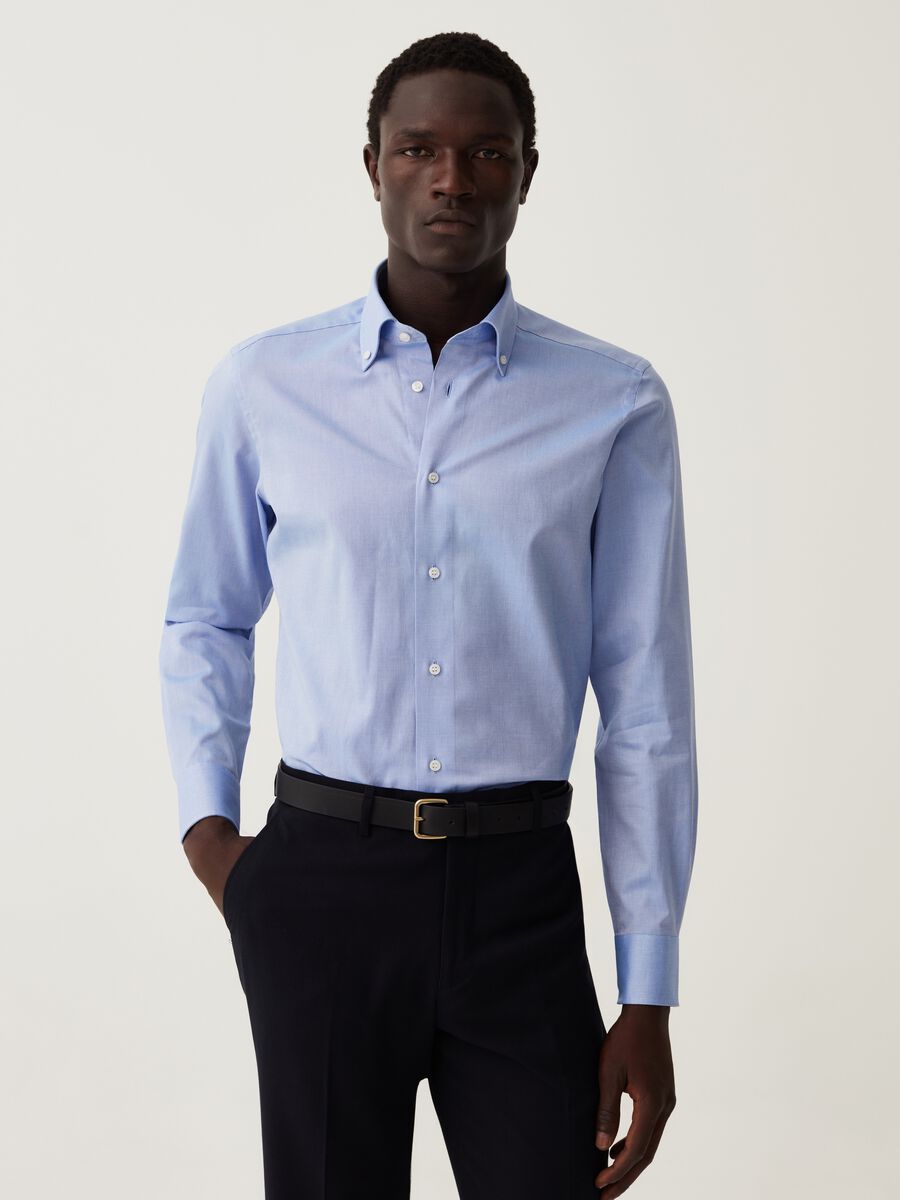 Slim fit Oxford cotton shirt_1