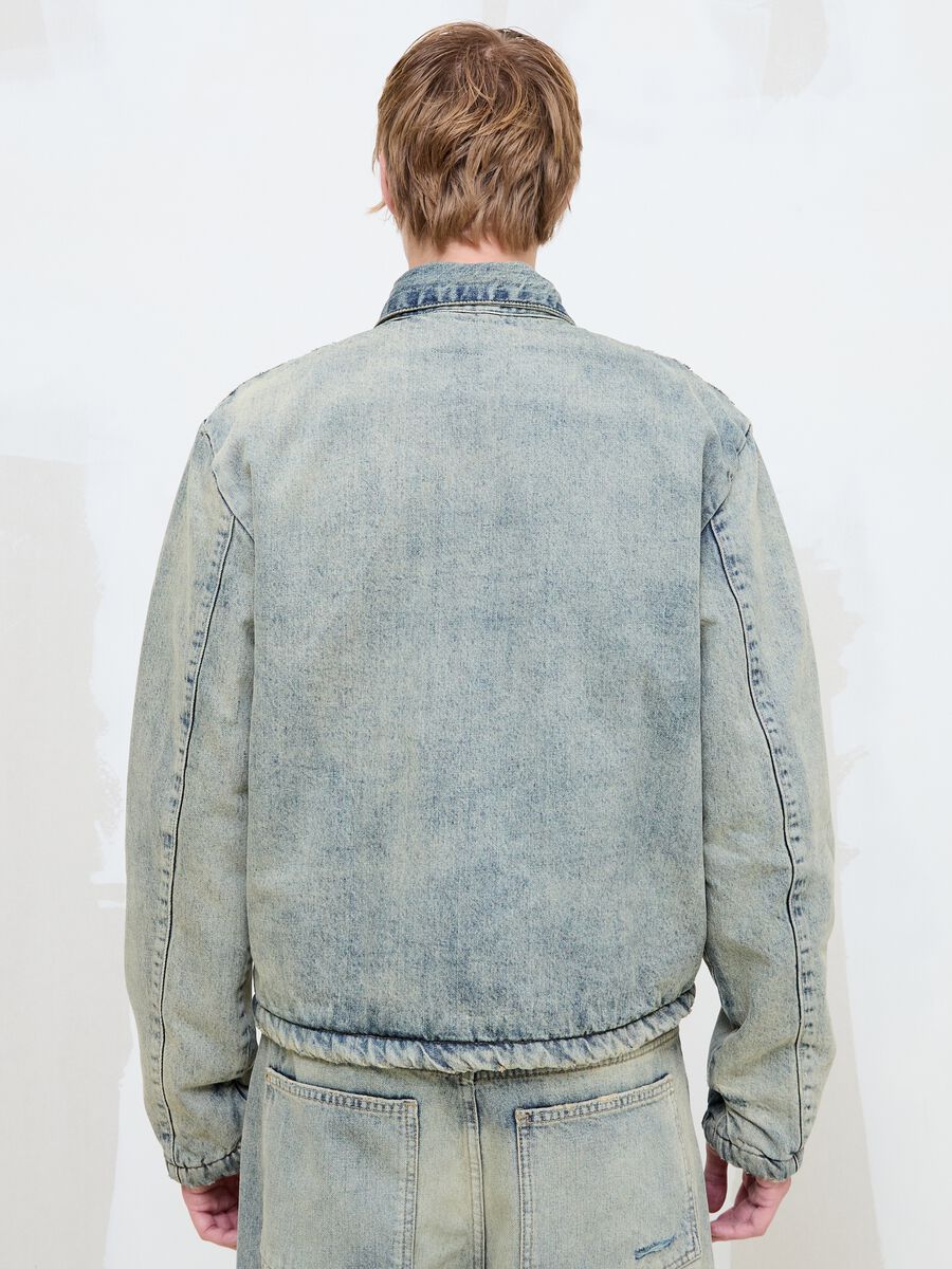 Denim Padded Jacket Vintage Light Blue_4