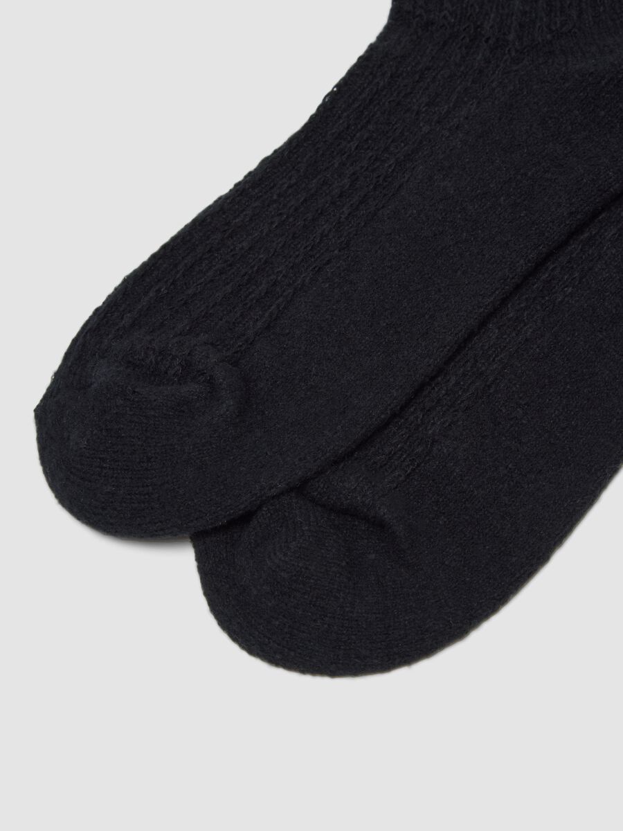 Long black stretch-fabric socks_2