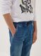 Blue stretch cotton jogger jeans with drawstring for boys_2
