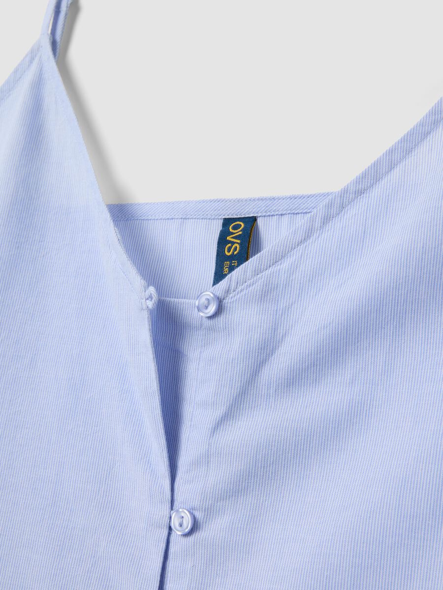 Light blue organic cotton nightdress with thin straps_5