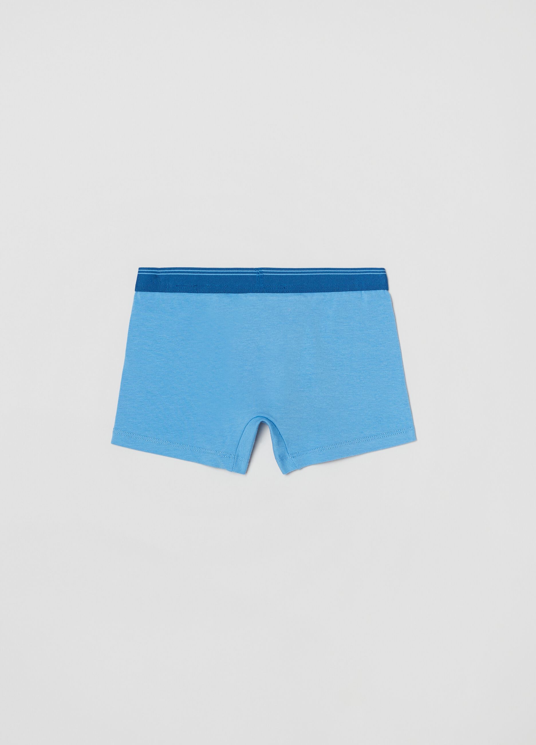 Solid colour organic cotton boxer shorts