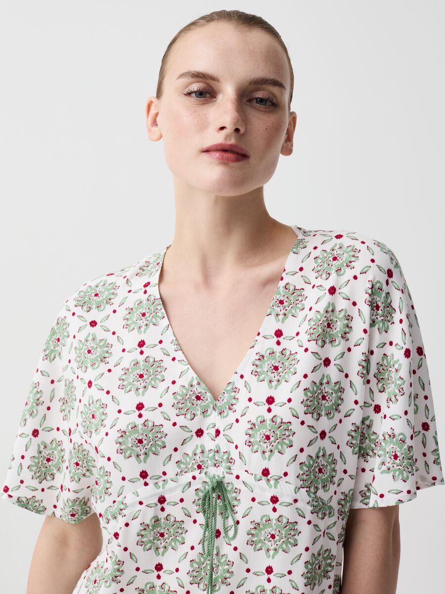 Floral nightdress with drawstring_2