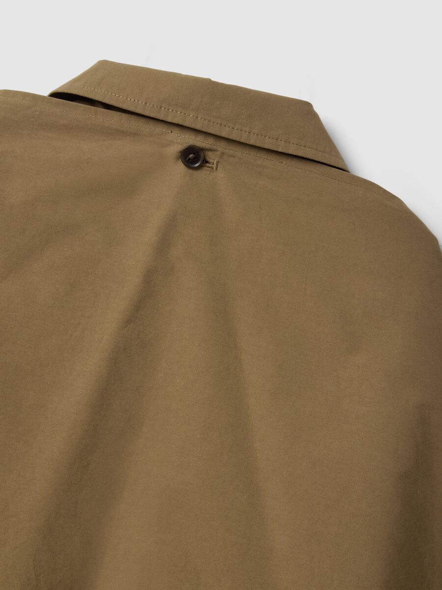 Brown pure cotton raincoat_7