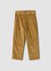 Yellow regular-fit ribbed stretch cotton chino trousers_0