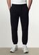 Black cotton-blend jogger trousers, regular fit_1