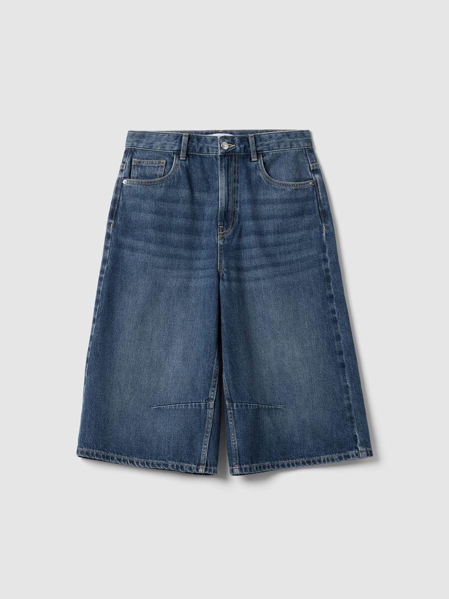 Baggy shorts in pure blue denim cotton_4