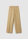 Straight-leg beige cotton blend trousers regular fit_4