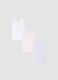Tripack canotte in puro cotone multicolor da neonata regular fit_0