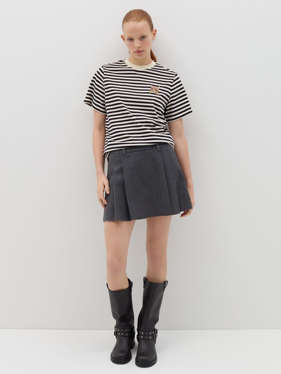 Striped T-shirt with embroidery_1