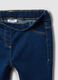 Jeggings blu in cotone elasticizzato flare fit con brillantini per bimba_2
