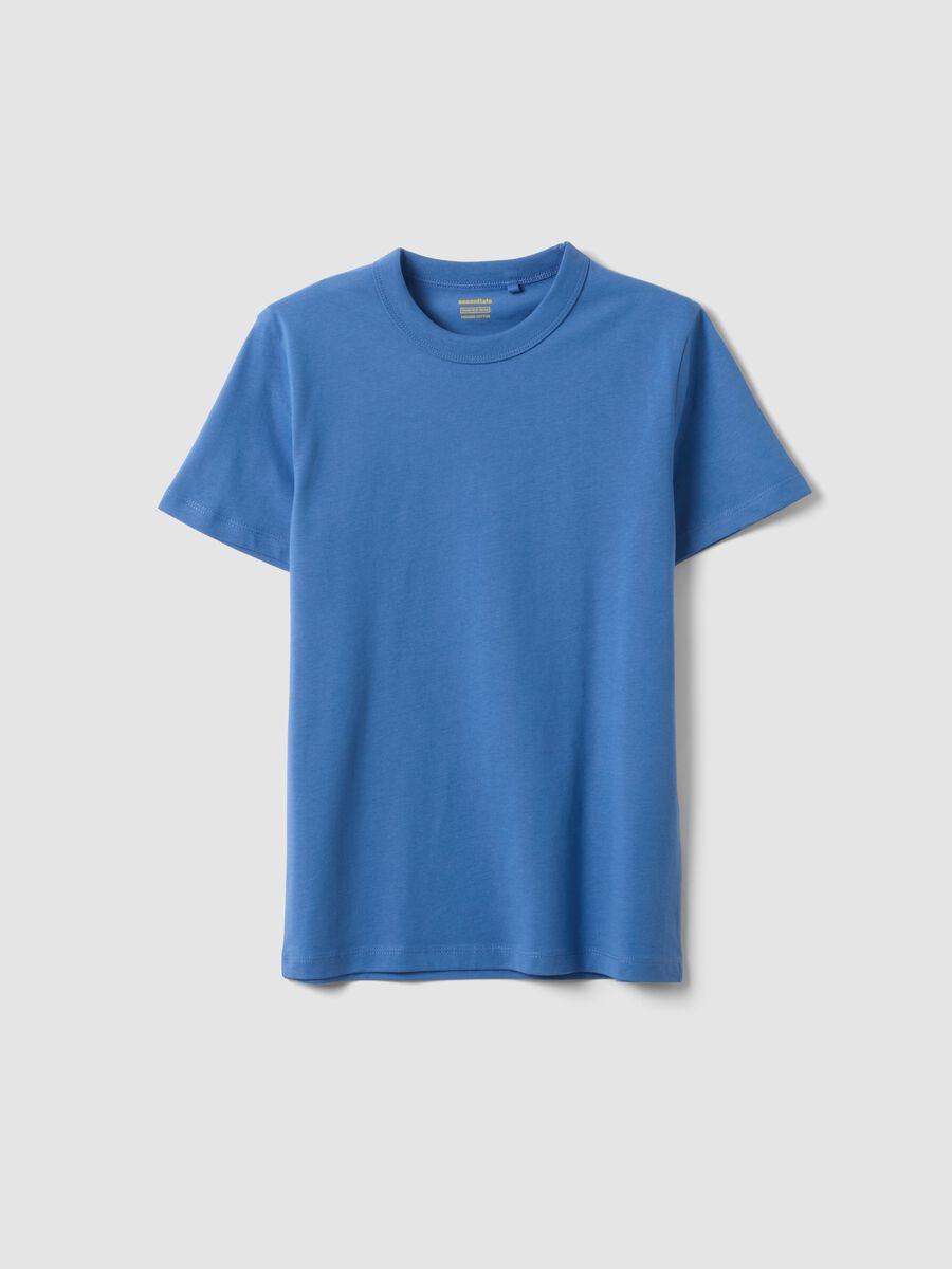 Blaues Jungen-T-Shirt aus reiner Baumwolle in Regular Fit_3