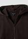 Brown cropped pure cotton hoodie with oversized fit_2
