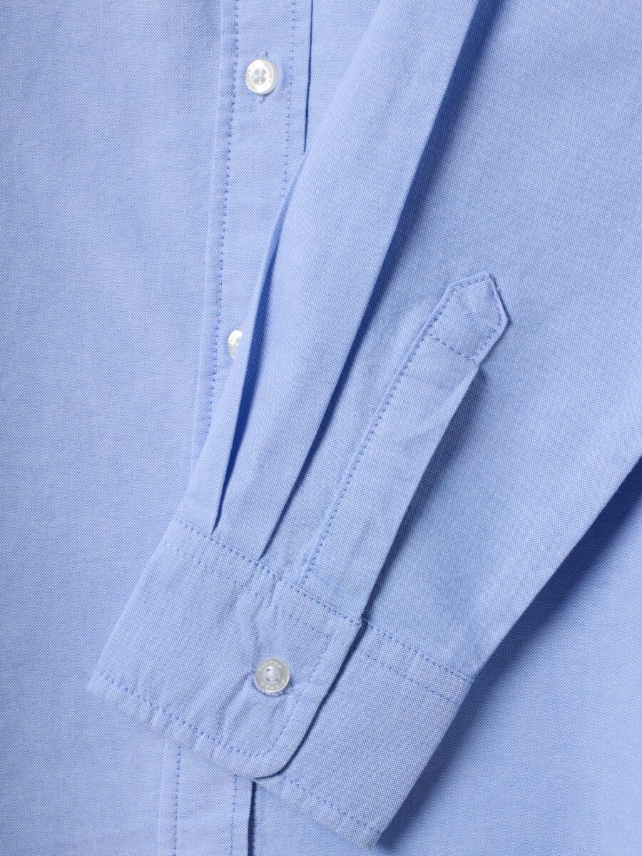 Hellblaues Oxford-Hemd aus reiner Baumwolle, Comfort Fit_2