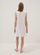 White sleeveless pure cotton nightdress with floral embroidery_2