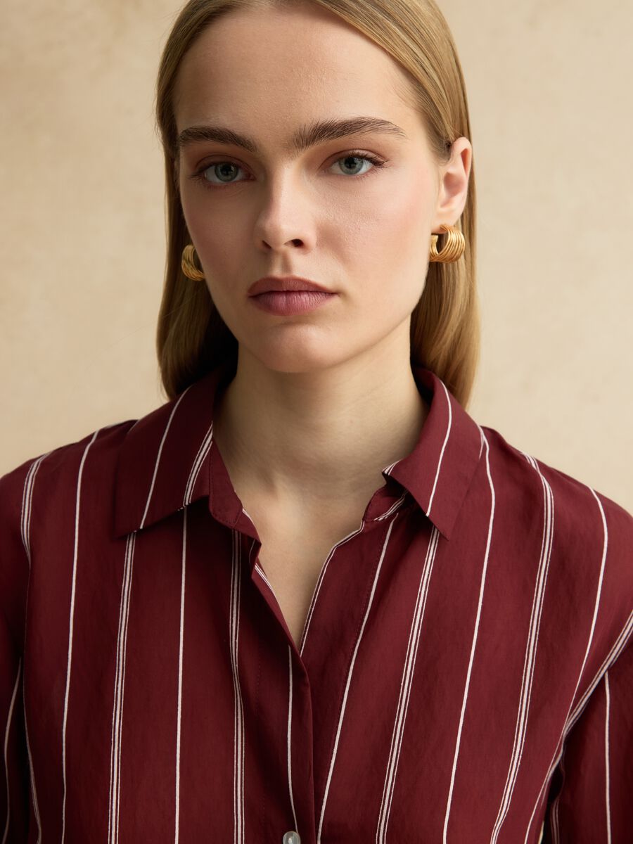 Gestreiftes Multicolor Hemd aus Lyocell-Mischung mit regul&auml;rer Passform_0