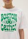 White pure cotton relaxed fit girl T-shirt Boston Celtics_2