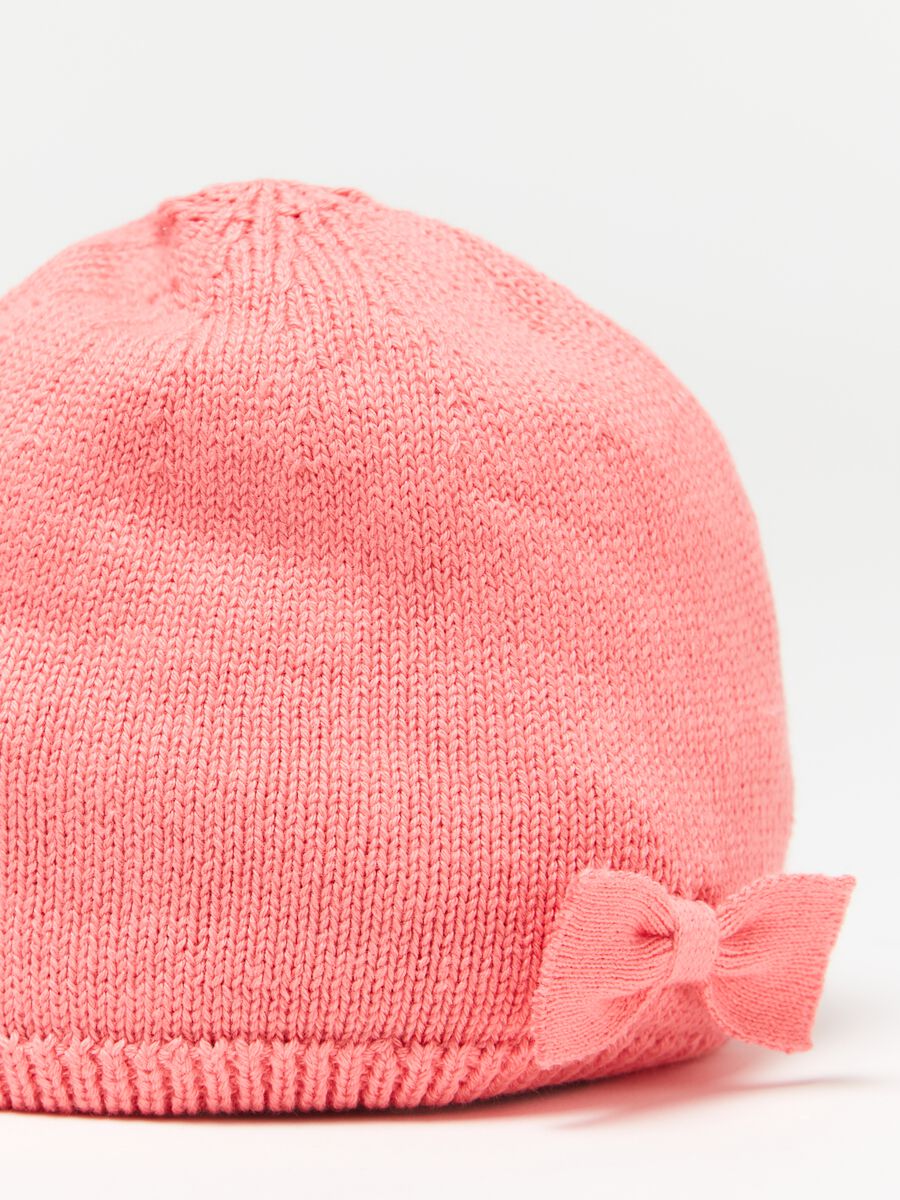 Organic cotton hat with bow_2