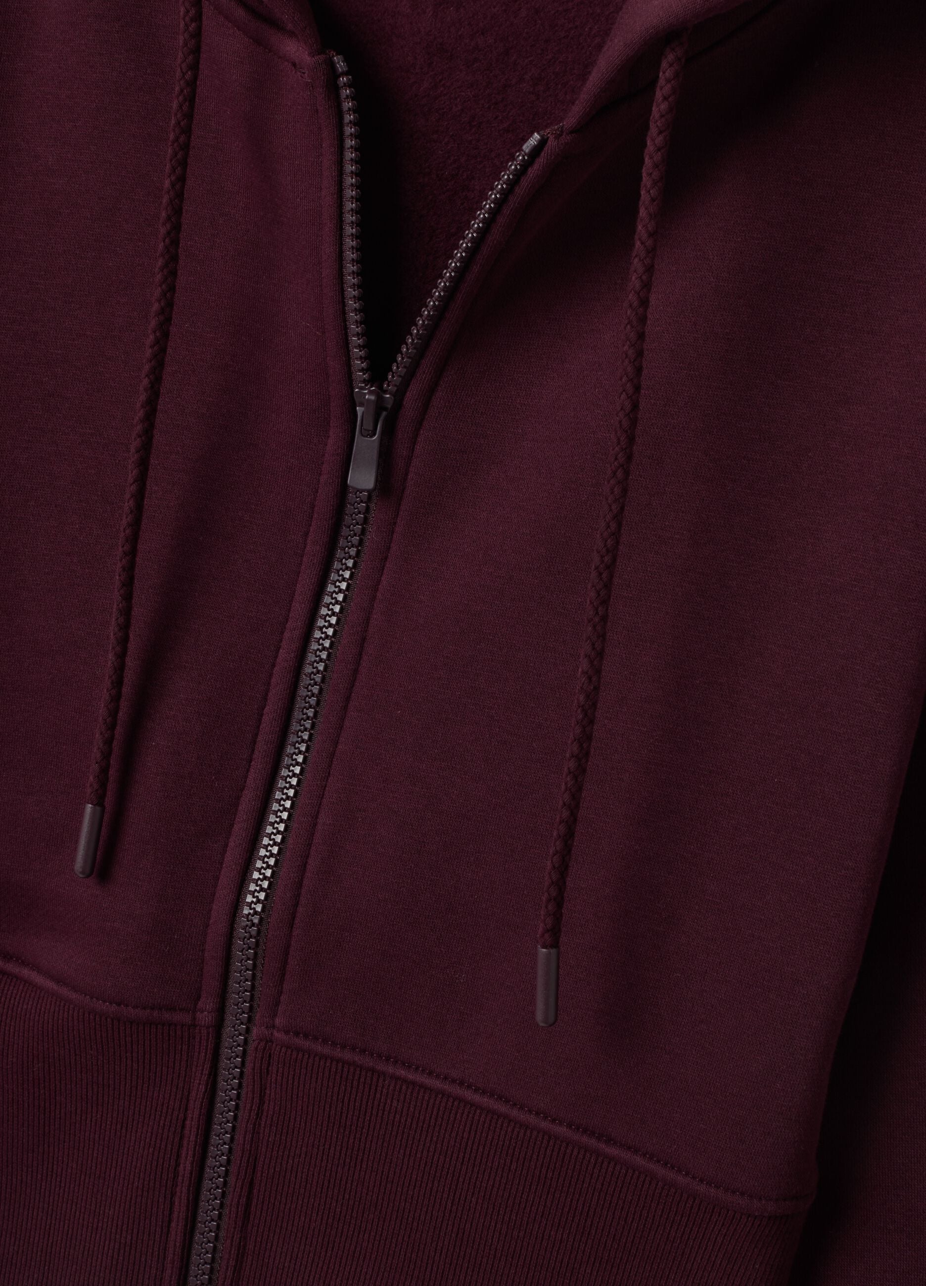 Purple cotton-blend fitted hoodie