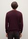 Purple crew neck pullover in pure lambswool regular fit_3