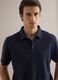 Blue linen and cotton blend polo regular fit_3