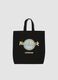 Black pure cotton shopper bag with Hard Rock Cafe logo_0