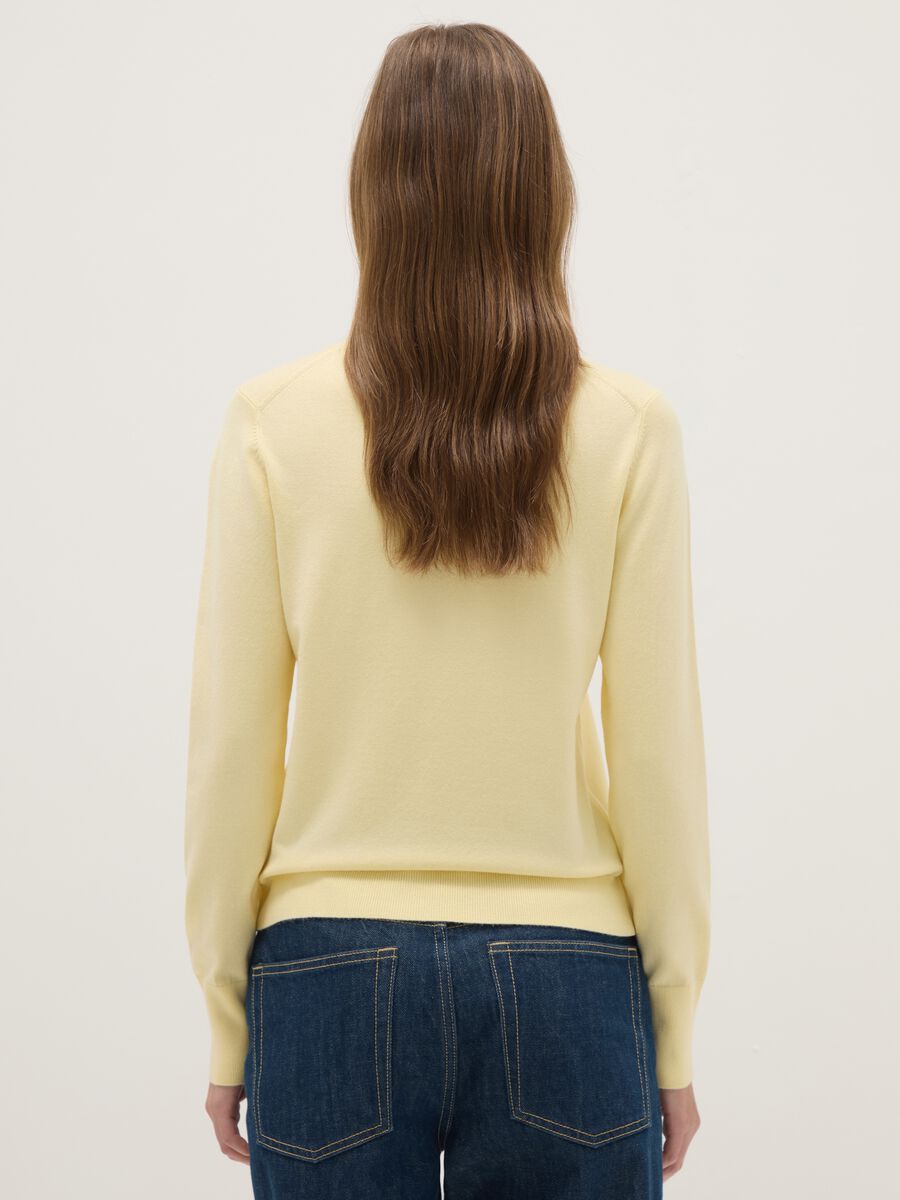 Yellow crew neck jumper regular fit_2