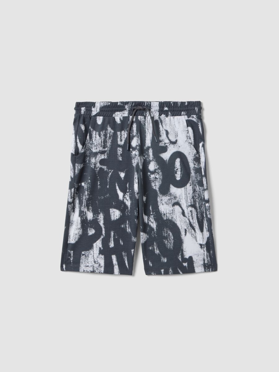 Boy's pure cotton shorts with multicolour print, regular fit_3