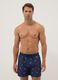 Blaue Boxer-Badeshorts mit Allover-Print_0