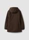 Brown stretch-fabric parka with hood, regular fit_6
