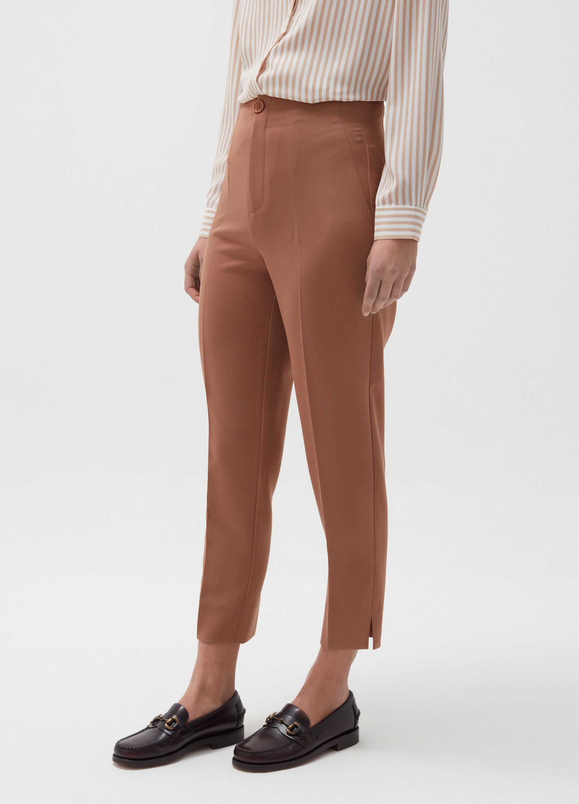 Chino cropped trousers PALOMA Grey  Mindmatter