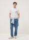 Wei&szlig;es T-Shirt aus reiner Baumwolle mit Print, Regular Fit_0
