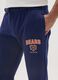 Blue cotton blend regular fit jogger with Bears logo_3