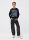 Jeans cargo neri in puro cotone skater fit_0