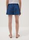 Blaue Denim-Shorts aus reiner Baumwolle mit elastischem Bund, Regular Fit_2