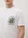 Weisses T-Shirt aus reiner Baumwolle mit Print, Regular Fit_2