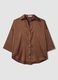 Braune Satinbluse im Regular Fit_4