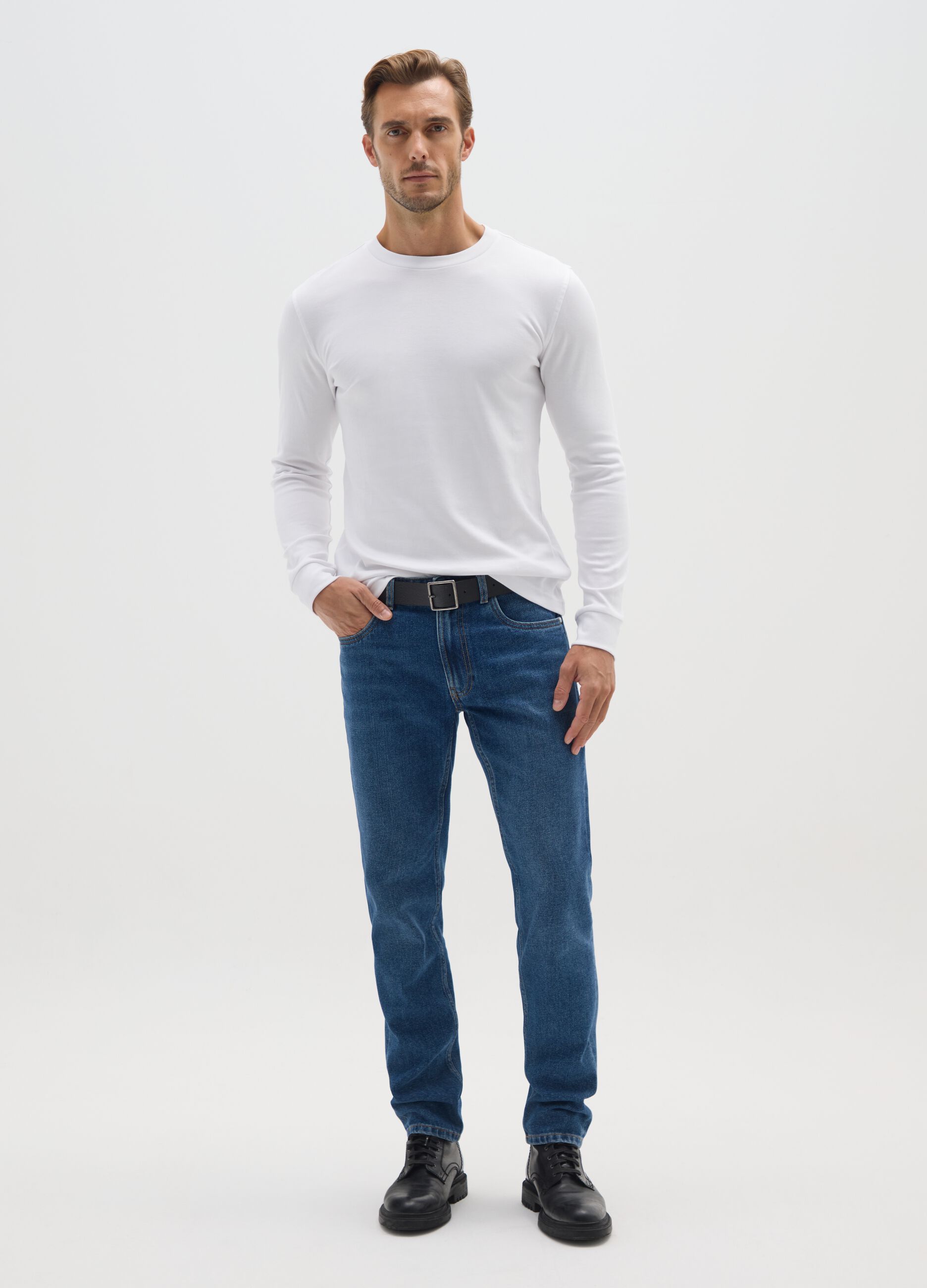 White Regular Fit Pure Cotton T-shirt