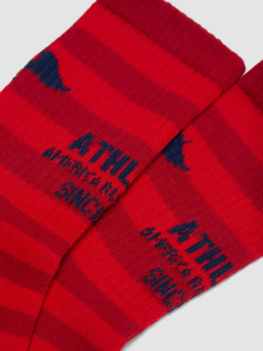 3-pack of multicolour short socks in stretch organic cotton with pattern_2