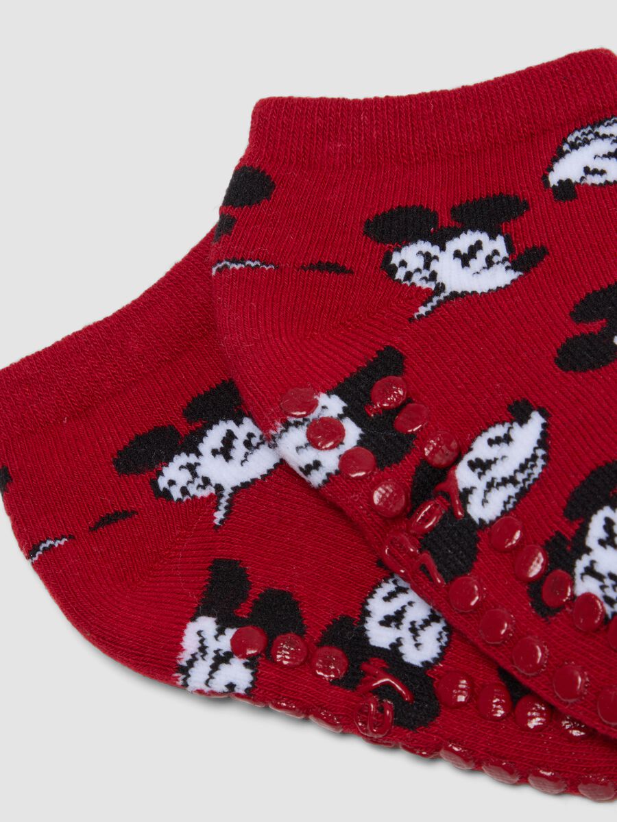 Bipack di calze corte in cotone organico elasticizzato con stampe Mickey_1