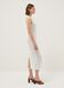 White pure cotton slim-fit dress with broderie detail and deep V-neck_2