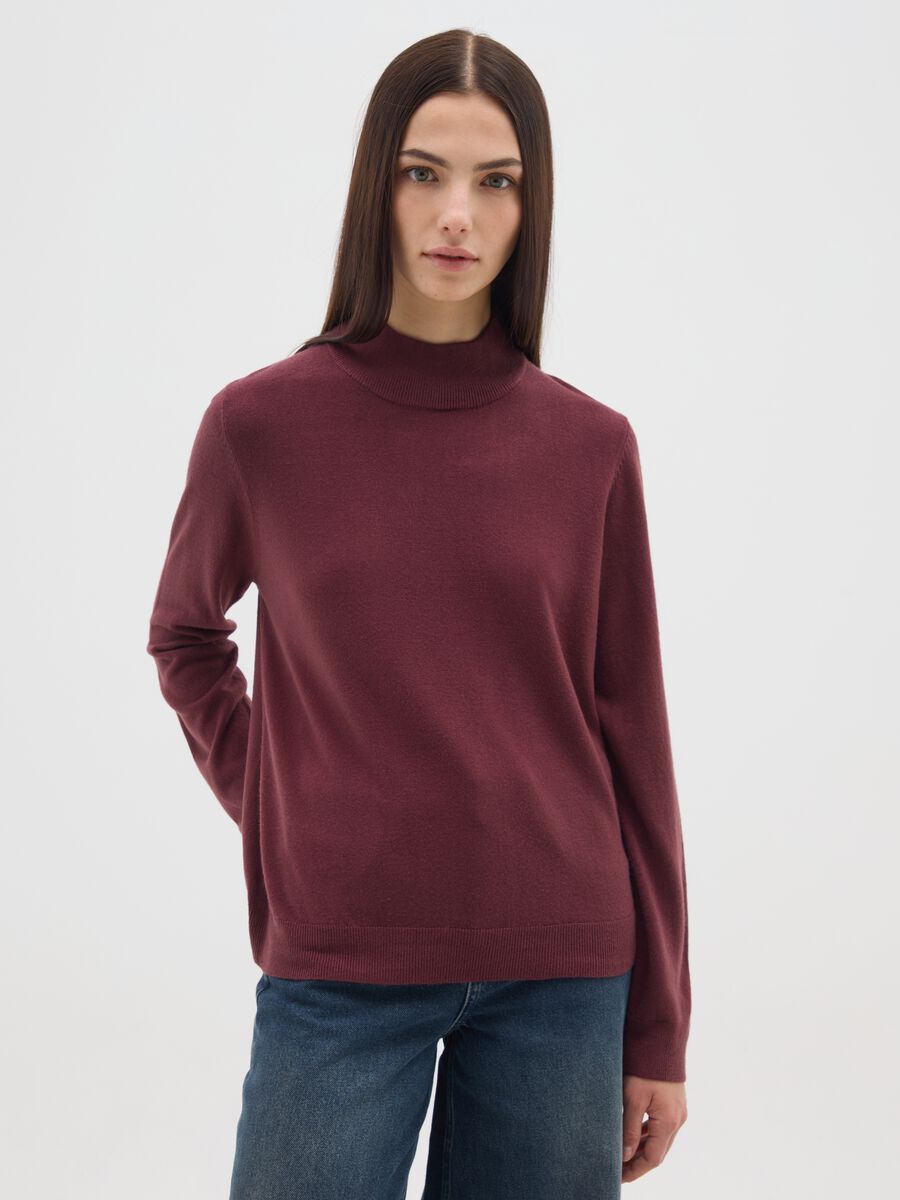 Red regular fit jumper_0